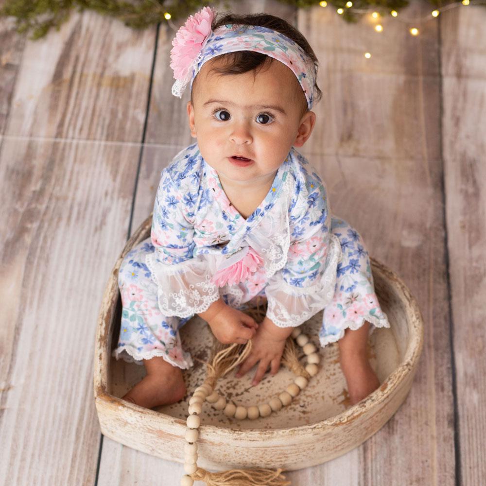 Haute Baby Periwinkle Criss Cross Set